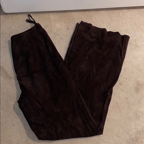 Vintage Prada Brown Suede Flared pants - Picture 11 of 13